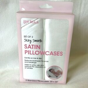 Spa Bella Silky Smooth Satin Pillowcases Standard Sz 20" x 26"